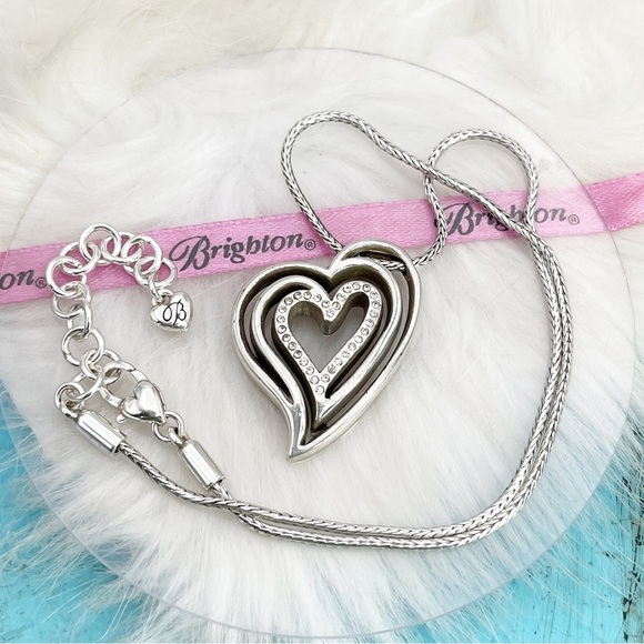 Brighton Infinity Heart Silver Plate Crystal Necklace - Picture 7 of 8